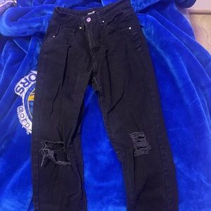 Ripped Boohoo Black Jeans